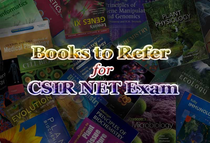 What are the reference books for CSIR JRF NET Life Science Examination