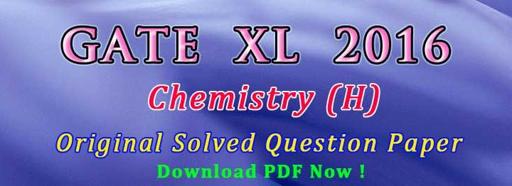 Chemistry Paper for GATE Life Sciences