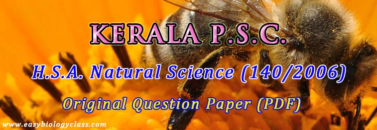 Kerala PSC HSA Previous Year Question Papers