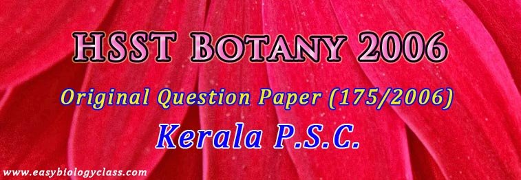 HSST Botany Previous Question Papers | EasyBiologyClass