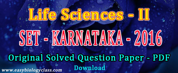 Karnataka SET Life Sciences 2016