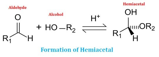 cyclic structure formation in carbohydrates