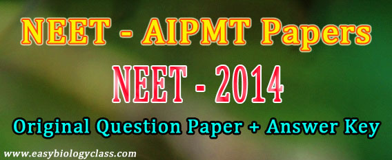 AIPMT 2014 Question paper