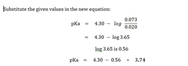 Solved Problem pH and pKa