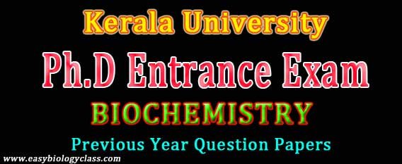 Biochemistry PhD Entrance Paper