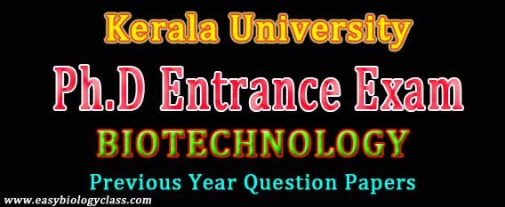 Biotechnology PhD Entrance Paper