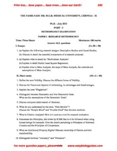 research methodology questions for phd entrance pdf