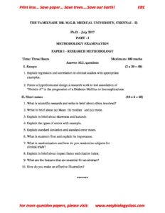 phd entrance paper microbiology