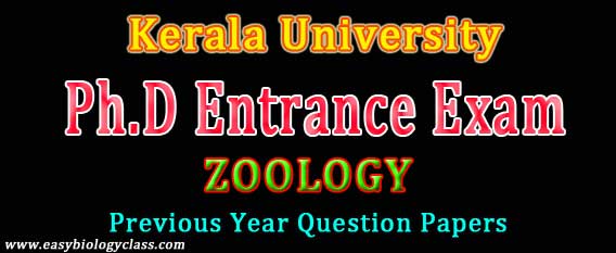 Zoology PhD Entrance Papers