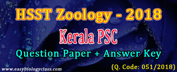 Kerala PSC Zoology HSST 2018