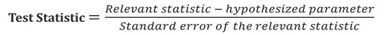 hypothesis testing in biology Test statistic