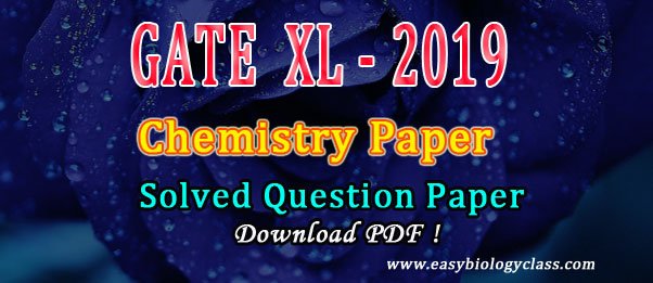 GATE Life Sciences 2019 Chemistry paper