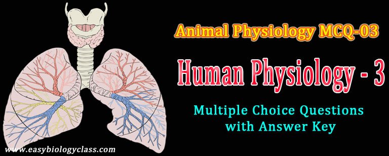 Human Physiology Questions and Answers (MCQ) | EasyBiologyClass