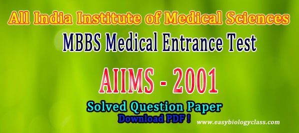 AIIMS 2001 Solved Paper