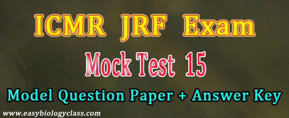 ICMR JRF 2019 Model Paper