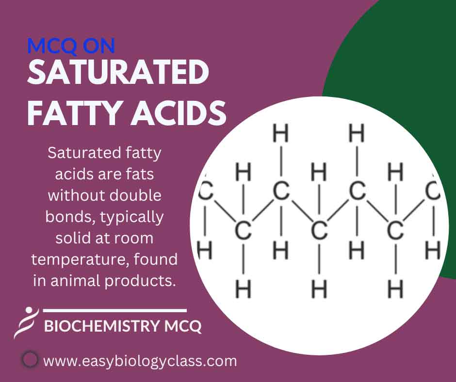 mcq on saturated fatty acids