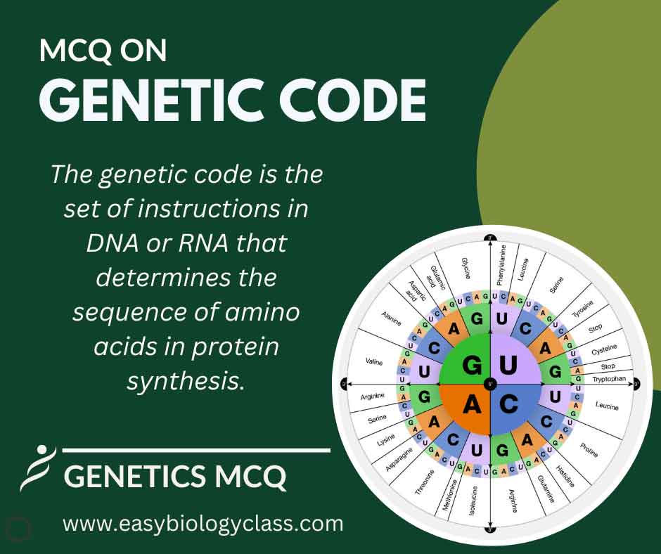 mcq on genetic code
