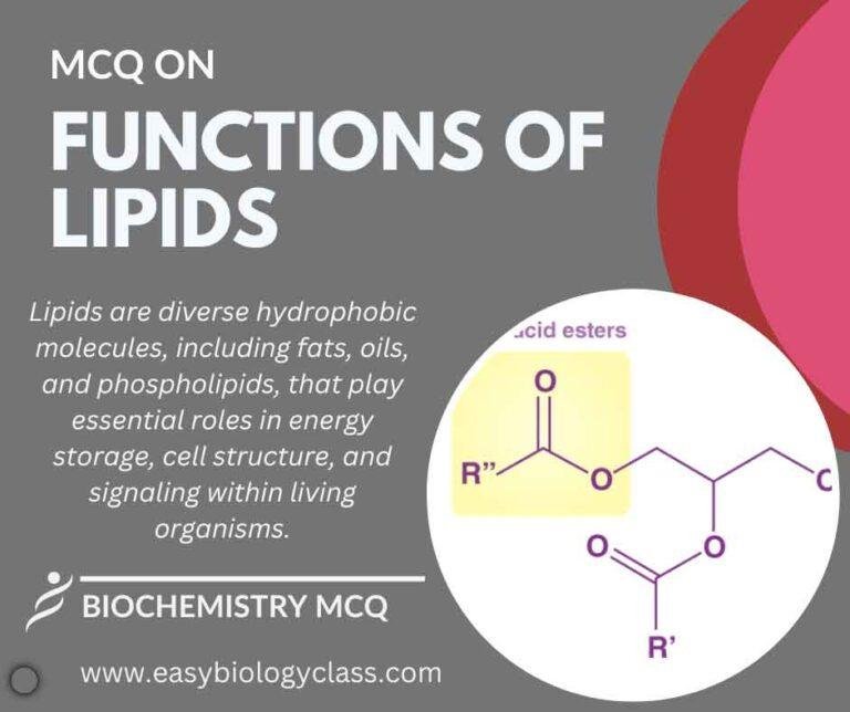 Mcq on functions of lipids easybiologyclass